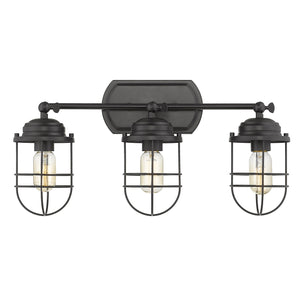 Seaport 3-Light Bath Vanity in Matte Black