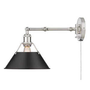 Orwell PW Articulating 1 Light Wall Sconce with Matte Black Shade