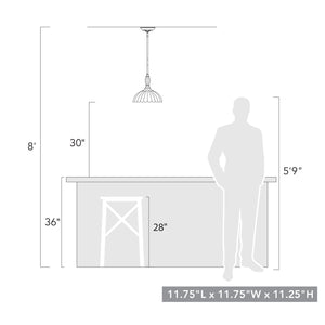 Audra 1 Light Pendant in Matte Black with Clear Glass Shade
