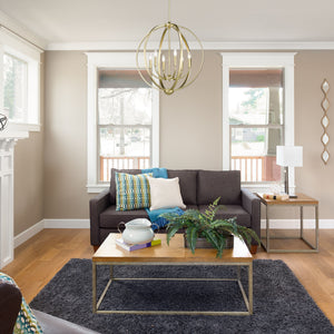 Colson OG 6 Light Chandelier in Olympic Gold