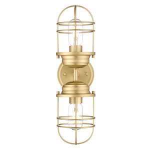 Seaport 2-Light Wall Sconce in Brushed Champagne Bronze