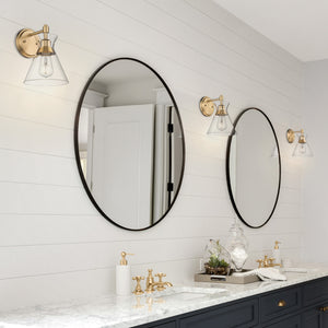 Malta BCB 1 Light Wall Sconce in Brushed Champagne Bronze with Clear Glass Shade