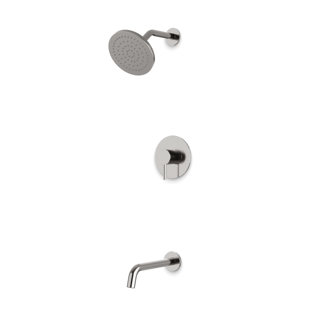 Artos Opera 2-Way Pressure Balance Shower Trim Kit with Tub Filler Brushed Nickel – TS256BN