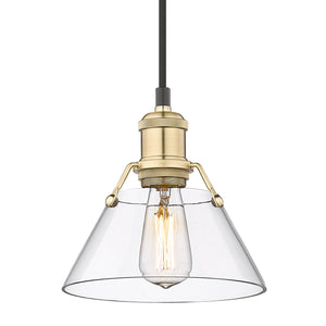 Orwell BCB Small Pendant in Brushed Champagne Bronze with Clear Glass Shade