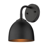 Zoey 1-Light Wall Sconce in Matte Black with Matte Black Shade
