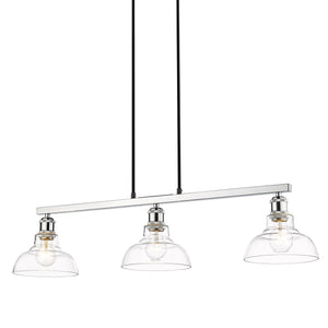 Carver 3-Light Semi-Flush in Chrome