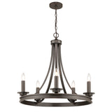 Saldano 5-light Chandelier in a Rubbed Bronze finish