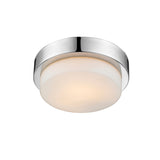Multi-Family CH Flush Mount in Chrome with Opal Glass Shade