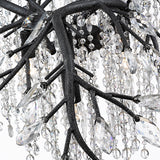 Autumn Twilight 6 Light Chandelier in Black Iron