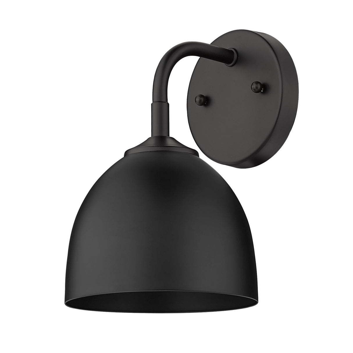 Zoey 1-Light Wall Sconce in Matte Black with Matte Black Shade