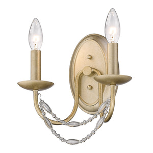 Mirabella 2 Light Wall Sconce in Golden Aura