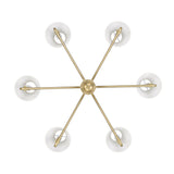 Kennedy BCB Brushed Champagne Bronze 6 Light Chandelier