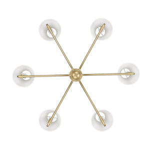 Kennedy BCB Brushed Champagne Bronze 6 Light Chandelier