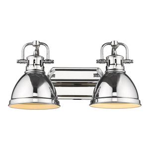 Duncan 2 Light Bath Vanity in Chrome with Chrome Shades