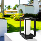 Smyth NB Pier Mount - Outdoor in Natural Black with Opal Glass Shade