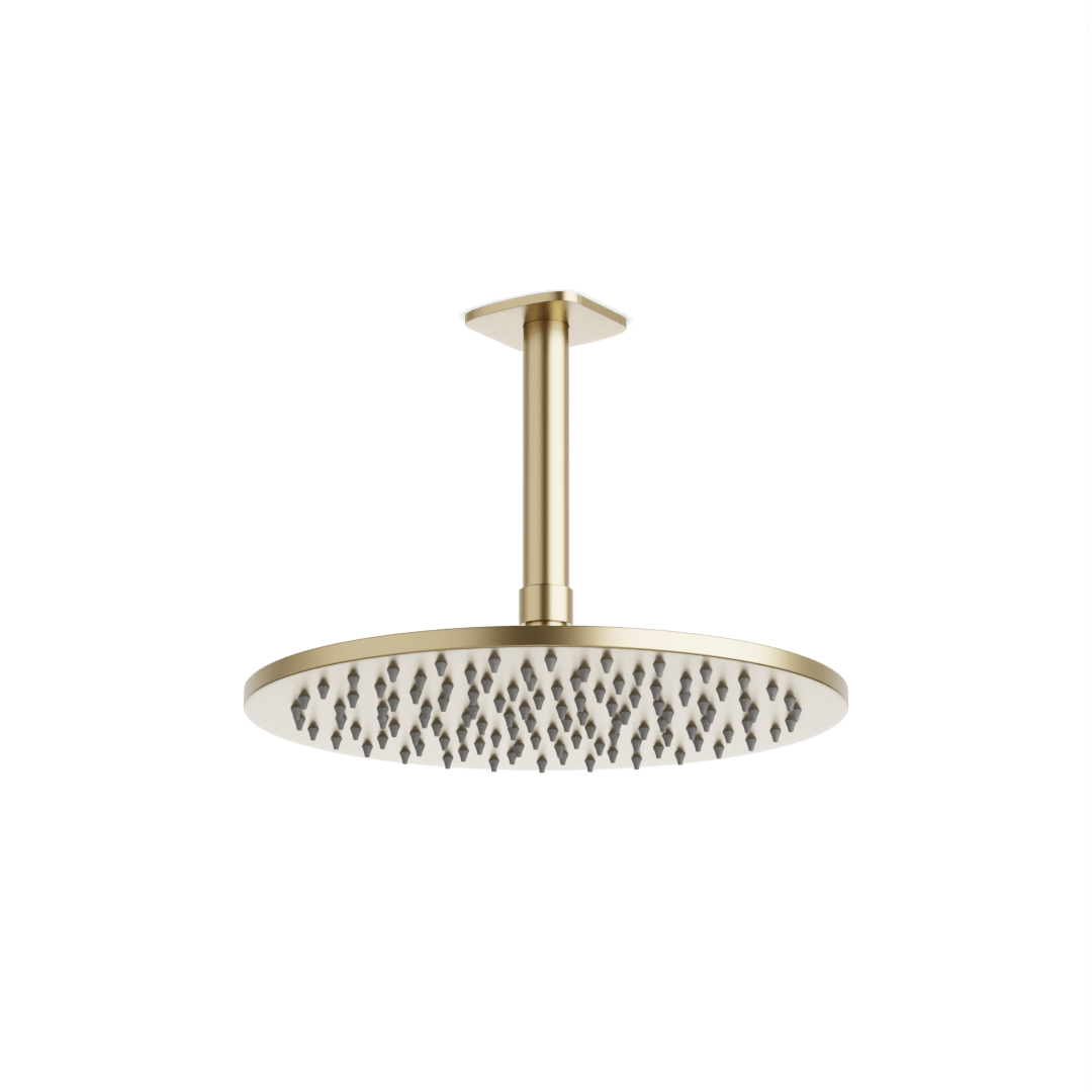 Artos Harmony 10" Rain Shower Head on Ceiling Mount Arm Satin Brass – F924C10SB