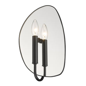 Tessa 1 Light Wall Sconce in Matte Black