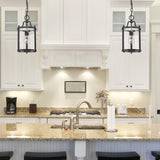 Payton Mini Pendant in Matte Black with Clear Glass