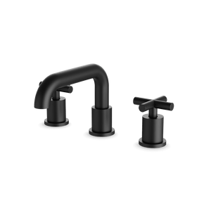 Artos Opera 8" Widespread Bathroom Faucet With Low Spout & Cross Handles Matte Black – FS314BK