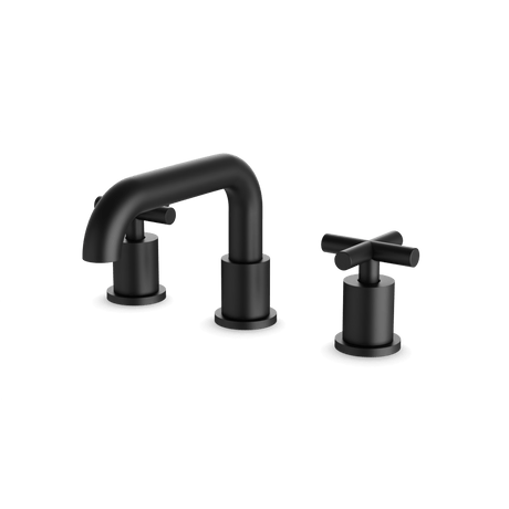 Artos Opera 8" Widespread Bathroom Faucet With Low Spout & Cross Handles Matte Black – FS314BK