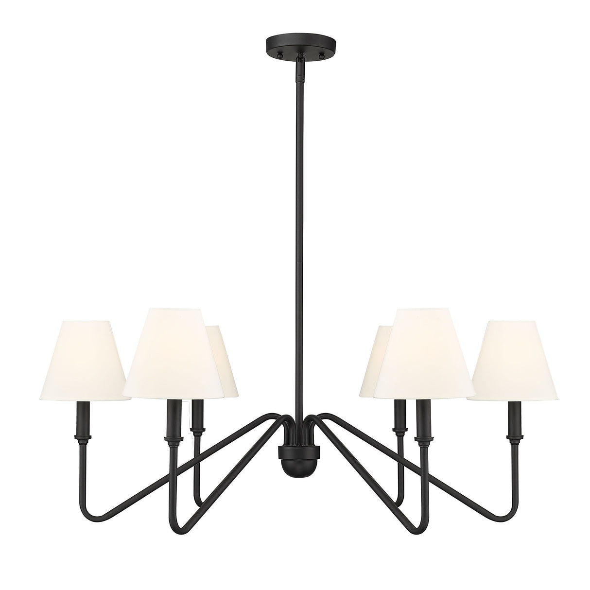 Kennedy Natural Black 6 Light Chandelier