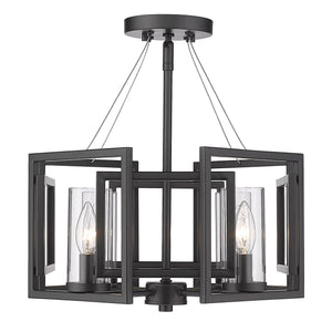 Marco Semi-Flush in Matte Black