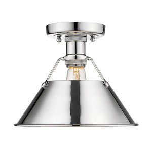 Orwell CH Flush Mount in Chrome with Chrome Shade