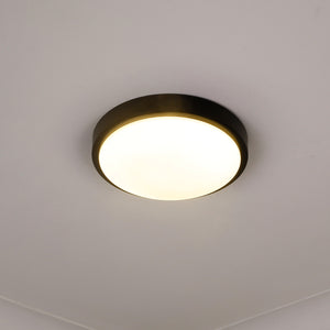 Gabi 10" Flush Mount in Matte Black with Opal Glass