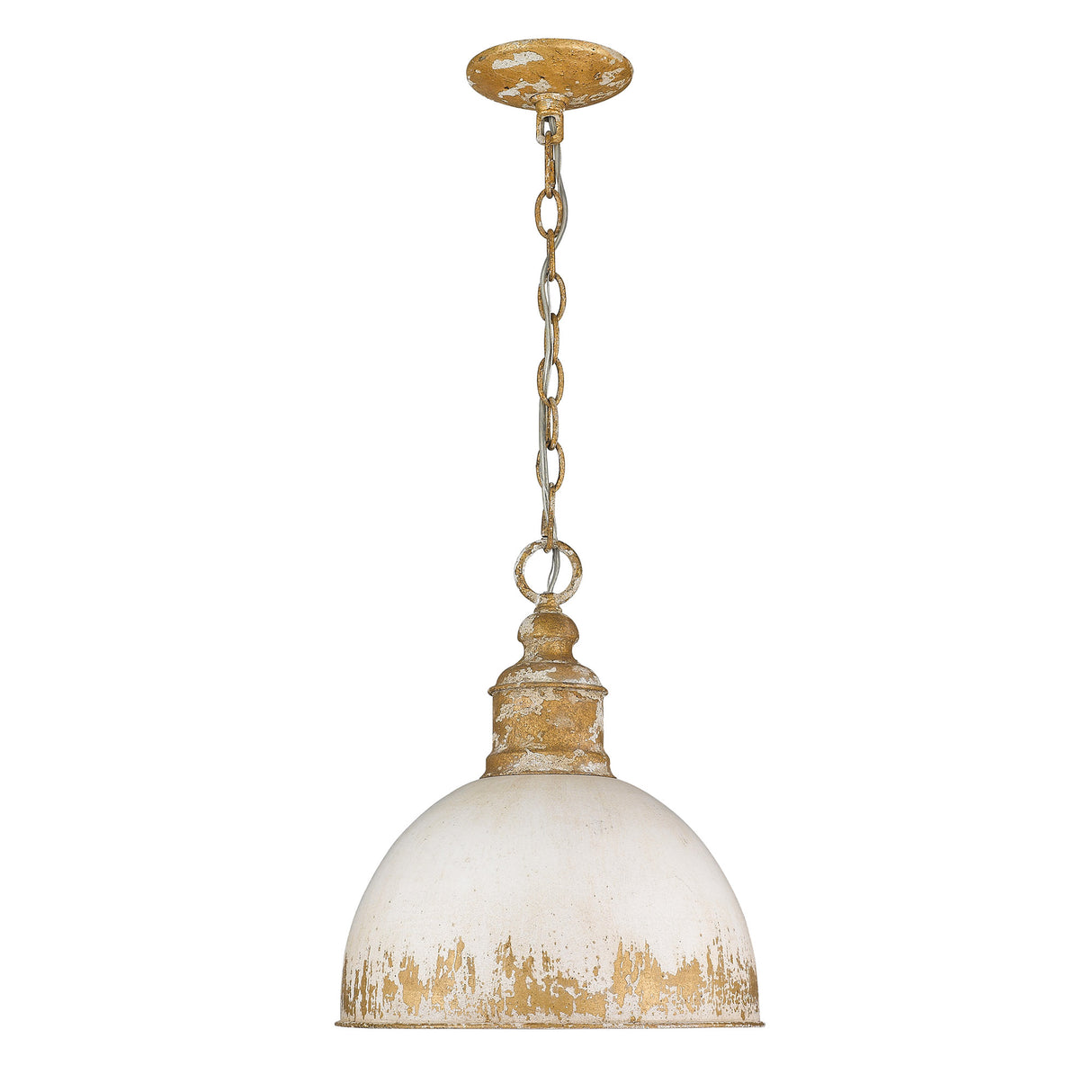 Alison Medium Pendant in Vintage Gold with Antique Ivory Shade