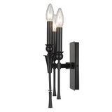 Landon 3 Light Wall Sconce in Matte Black