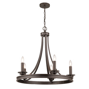 Saldano 5-light Chandelier in a Rubbed Bronze finish