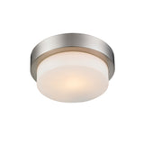 Multi-Family Flush Mount in Pewter with Opal Glass