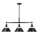 Orwell BLK Linear Pendant in Matte Black with Matte Black Shade