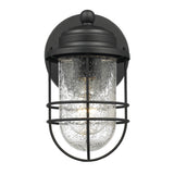 Seaport Small Outdoor Wall Sconce in Natural Black
