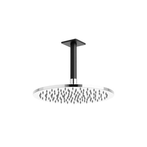 Artos Otella 10" Rain Shower Head on Ceiling Mount Arm Chrome / Matte Black – F907-71CHB