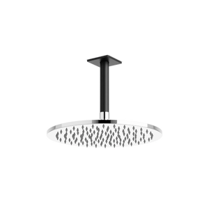 Artos Otella 10" Rain Shower Head on Ceiling Mount Arm Chrome / Matte Black – F907-71CHB