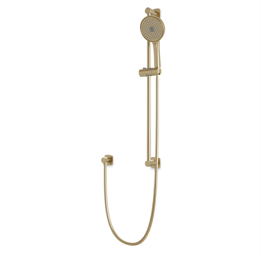 Artos Harmony Flexible Hose Slide Bar Kit with Separate Water Outlet Satin Brass – F907-79TRSB