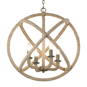 Marina 4-Light Chandelier in Burnished Chestnut