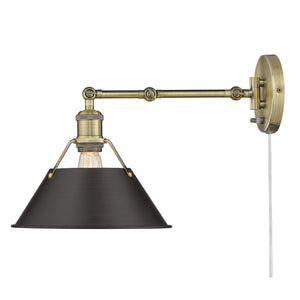 Orwell AB Articulating 1 Light Wall Sconce with Rubbed Bronze Shade