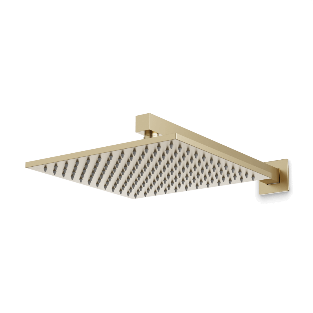 Artos Edge 10" Rain Shower Head on Ceiling Mount Arm Satin Brass – F907-50SB