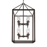 Smyth 8 Light Pendant in Gunmetal Bronze with Clear Glass