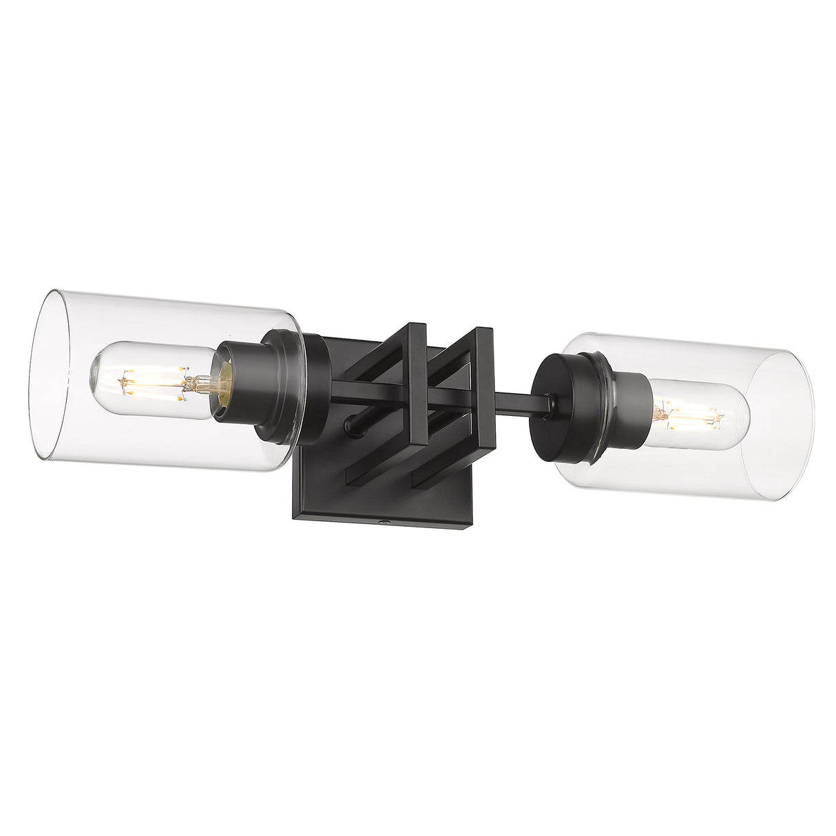 Tribeca 2 Light Wall Sconce in Matte Black