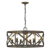 Alcott 6 Light Chandelier in Antique Black Iron