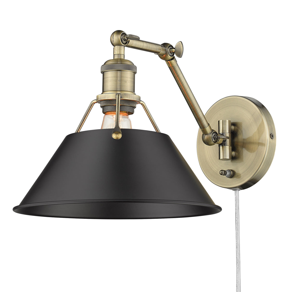 Orwell AB Articulating 1 Light Wall Sconce with Matte Black Shade