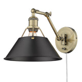 Orwell AB Articulating 1 Light Wall Sconce with Matte Black Shade