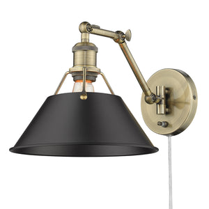 Orwell AB Articulating 1 Light Wall Sconce with Matte Black Shade