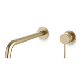 Artos Opera In-Wall Single Handle Bathroom Faucet with Extended Spout Satin Brass – F501-9-1SB