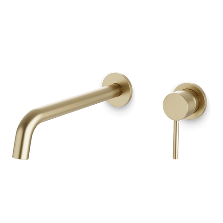 Artos Opera In-Wall Single Handle Bathroom Faucet with Extended Spout Satin Brass – F501-9-1SB
