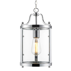 Payton Mini Pendant in Chrome with Clear Glass