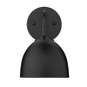 Zoey 1-Light Wall Sconce in Matte Black with Matte Black Shade